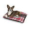 Red & Gray Plaid Outdoor Dog Beds - Medium - IN CONTEXT