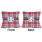 Red & Gray Plaid Outdoor Pillow - 16x16