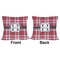 Red & Gray Plaid Outdoor Pillow - 18x18