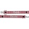 Red & Gray Plaid Pacifier Clip - Front and Back