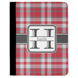 Red & Gray Plaid Padfolio Clipboard - Large (Personalized)