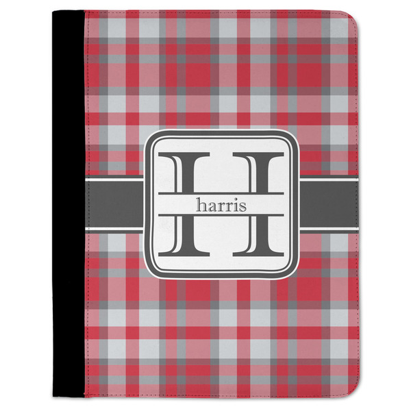 Custom Red & Gray Plaid Padfolio Clipboard (Personalized)