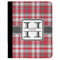 Red & Gray Plaid Padfolio Clipboards - Large - FRONT