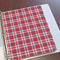 Red & Gray Plaid Page Dividers - Set of 5 - In Context
