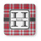 Red & Gray Plaid Paper Coasters - Approval