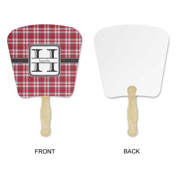 Red & Gray Plaid Paper Fans - Approval