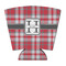 Red & Gray Plaid Party Cup Sleeves - with bottom - FRONT