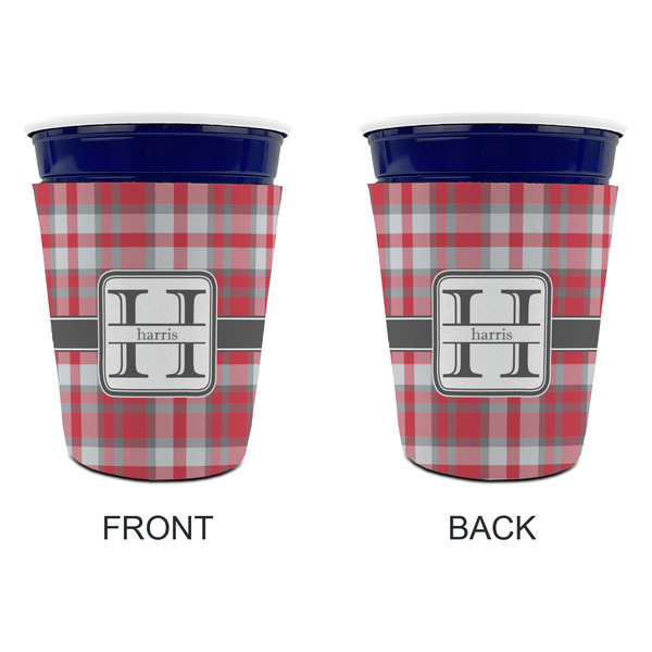 Red & Gray Plaid Party Cup Sleeves - without bottom - Approval