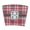 Red & Gray Plaid Party Cup Sleeves - without bottom - FRONT (flat)