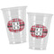 Red & Gray Plaid Party Cups - 16oz - Alt View