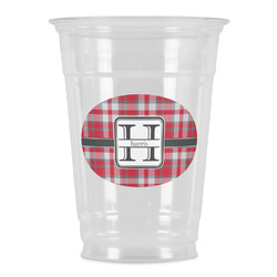 Red & Gray Plaid Party Cups - 16oz (Personalized)