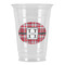 Red & Gray Plaid Party Cups - 16oz (Personalized)