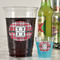 Red & Gray Plaid Party Cups - 16oz - In Context