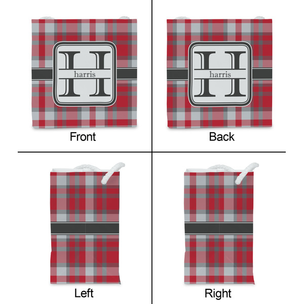 Red & Gray Plaid Party Favor Gift Bag - Gloss - Approval