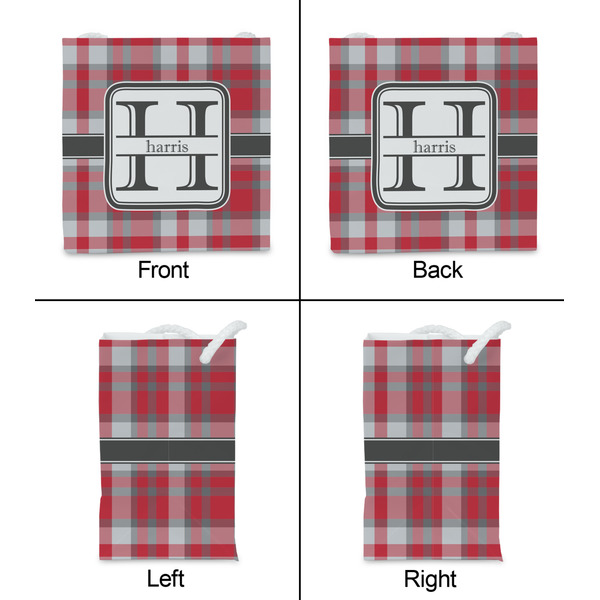 Red & Gray Plaid Party Favor Gift Bag - Matte - Approval