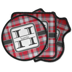 Red & Gray Plaid Iron on Patches (Personalized)