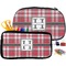 Red & Gray Plaid Pencil / School Supplies Bags Small and Medium