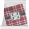 Red & Gray Plaid Personalized Blanket
