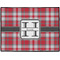 Red & Gray Plaid Door Mat - 24"x18" (Personalized)