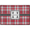 Red & Gray Plaid Personalized Door Mat - 36x24 (APPROVAL)