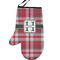 Red & Gray Plaid Left Oven Mitt (Personalized)