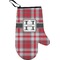 Red & Gray Plaid Personalized Oven Mitt