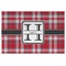 Red & Gray Plaid Personalized Placemat (Back)