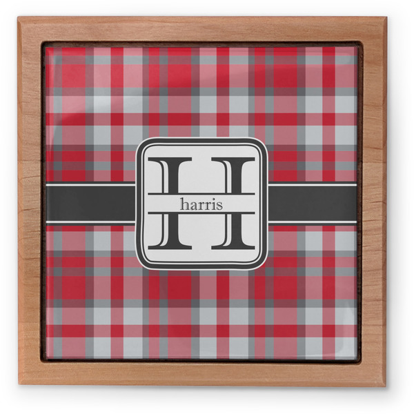 Red & Gray Plaid Pet Urn - Apvl