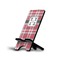 Red & Gray Plaid Phone Stand