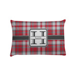 Red & Gray Plaid Pillow Case - Standard (Personalized)