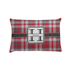Red & Gray Plaid Pillow Case - Standard (Personalized)