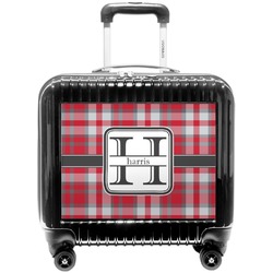 Red & Gray Plaid Pilot / Flight Suitcase (Personalized)