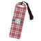 Red & Gray Plaid Plastic Bookmarks - Front