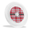 Red & Gray Plaid Plastic Party Dinner Plates - Main/Front