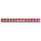 Red & Gray Plaid Plastic Ruler - 12" - FRONT