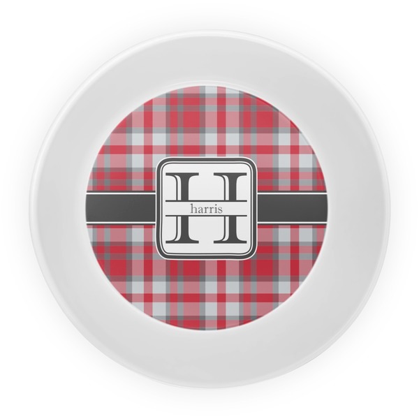 Red & Gray Plaid Melamine Bowl - Center