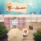 Red & Gray Plaid Pool Towel Lifestyle