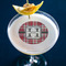 Red & Gray Plaid Printed Drink Topper - Medium - In Context