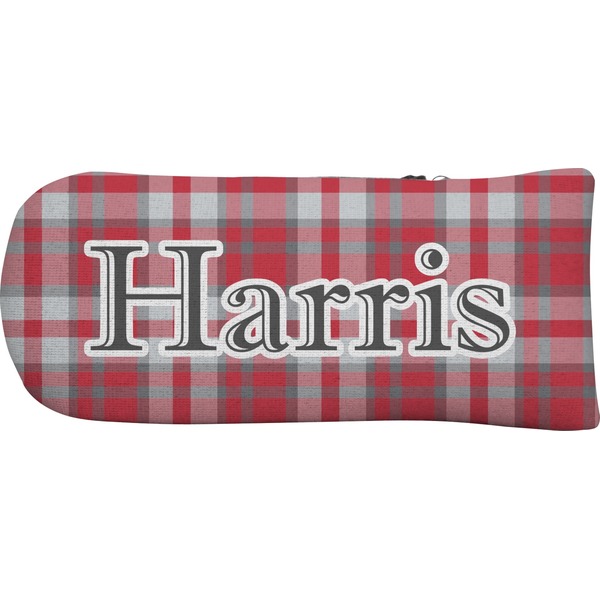 Red & Gray Plaid Putter Cover (Front)