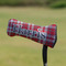 Red & Gray Plaid Putter Cover - On Putter