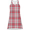 Red & Gray Plaid Racerback Dress - Front