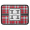 Red & Gray Plaid Rectangle Patch