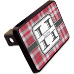 Red & Gray Plaid Rectangular Trailer Hitch Cover - 2" (Personalized)