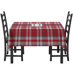 Red & Gray Plaid Tablecloth (Personalized)