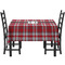 Red & Gray Plaid Rectangular Tablecloths - Side View