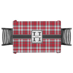Red & Gray Plaid Tablecloth - 58"x58" (Personalized)