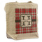 Red & Gray Plaid Reusable Cotton Grocery Bag - Single (Personalized)