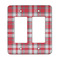 Red & Gray Plaid Rocker Light Switch Covers - Double - MAIN
