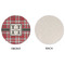Red & Gray Plaid Round Linen Placemats - APPROVAL (single sided)