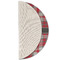 Red & Gray Plaid Round Linen Placemats - HALF FOLDED (single sided)